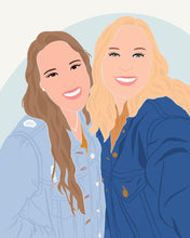 Load image into Gallery viewer, minimalist detail custom portrait illustration
