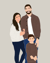 Load image into Gallery viewer, minimalist detail custom portrait illustration
