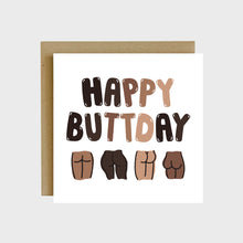 Load image into Gallery viewer, happy buttday greeting card
